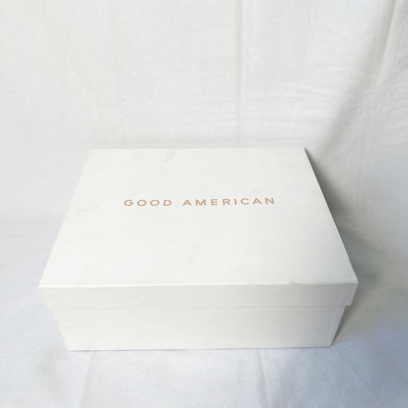 New Good American Terry Kickstand Mule Black Heels - Picture 4 of 9